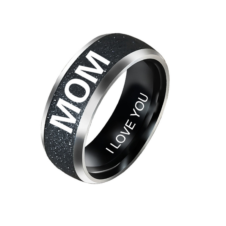 Engraving Text LOVE MOM DAD SON DAUGHTER Stainless Steel