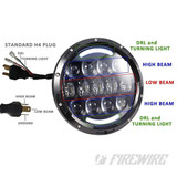 7" Round LED Headlight with Amber/White Turn Signal