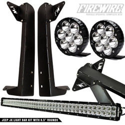 Firewire LEDs JK Light Bar Kit With 6.5 Inch Rounds