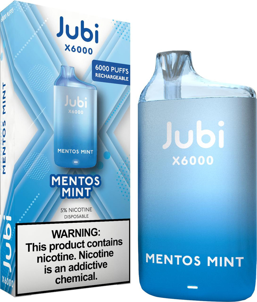 JUBI X6000 5% NIC RECHARGEABLE DISPOSABLE – 6000 PUFFS