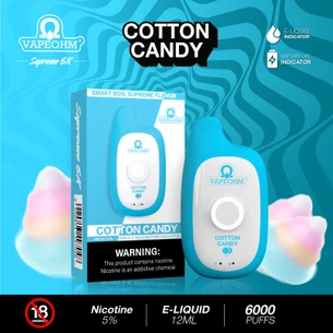 VAPEOHM SUPREME 5% NIC 6000 PUFFS RECHARGEABLE DISPOSABLE 12ML