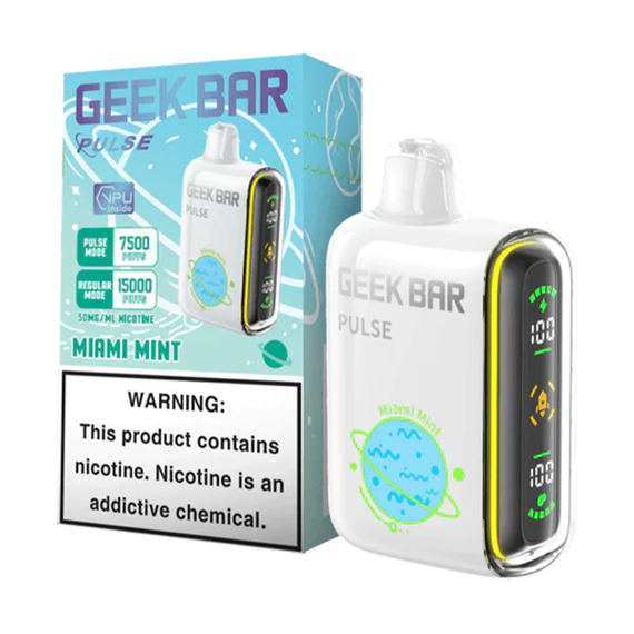 GEEK BAR PULSE 5% NIC 15000 PUFFS VAPE - MIAMI MINT