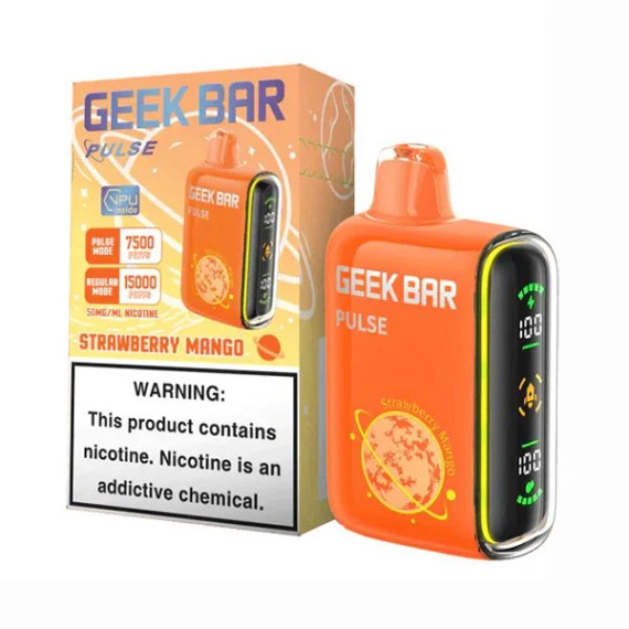 GEEK BAR PULSE 5% NIC 15000 PUFFS VAPE - STRAWBERRY MANGO
