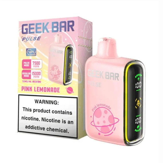 GEEK BAR PULSE 5% NIC 15000 PUFFS VAPE - PINK LEMONADE