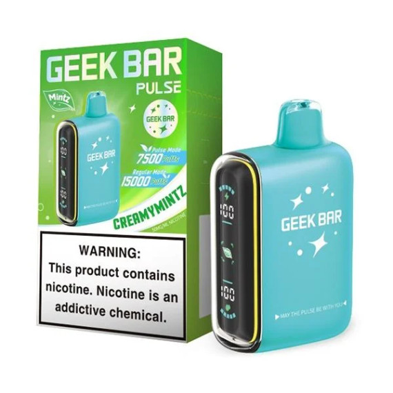 GEEK BAR PULSE 5% NIC 15000 PUFFS VAPE - CREAMY MINTZ