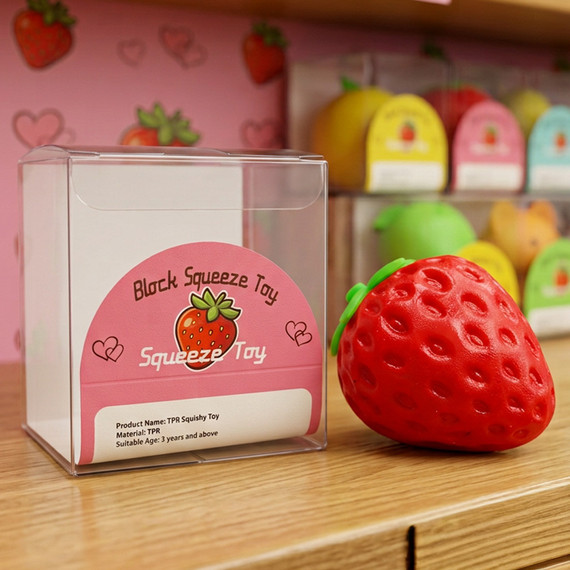 CRUNCHY STRAWBERRY SQUISH TOY