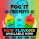 FOG IT BAR BC7000 RECHARGEABLE 5% NICOTINE DISPOSABLE 7000 PUFFS 15ML (NEW FLAVORS)