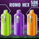 ROMO HEX KIT 50,000 PUFFS DISPOSABLE (FULL KIT) ROMO HEX KIT 50,000 PUFFS DISPOSABLE (FULL KIT)