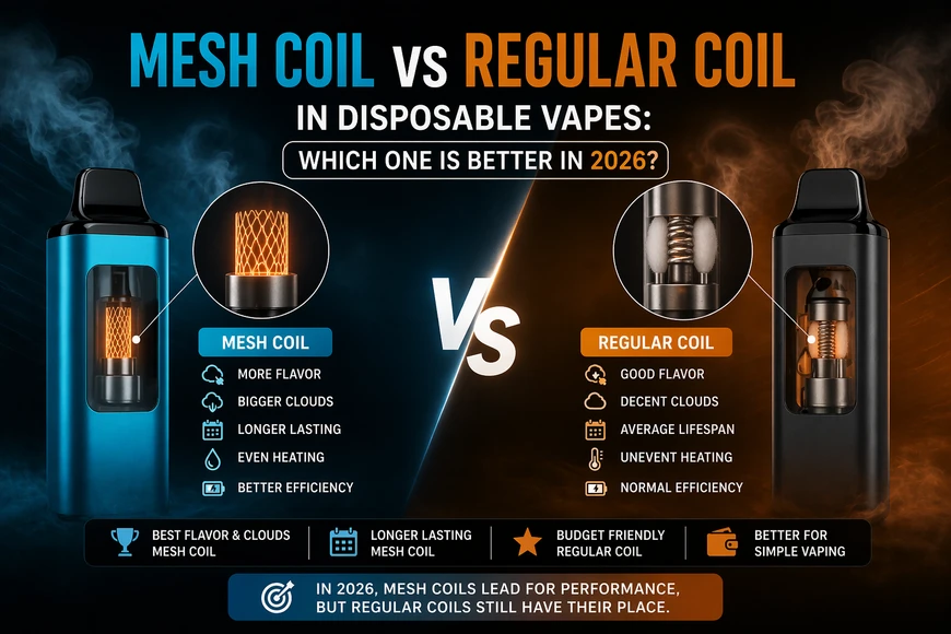 Mesh Coil vs Regular Coil in Disposable Vapes: Which One Is Better in 2026?