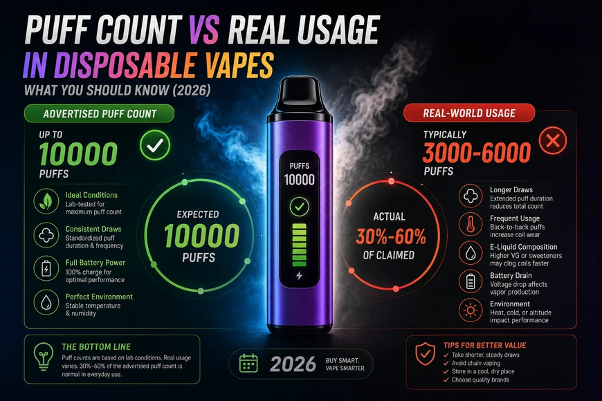 Puff Count vs Real Usage in Disposable Vapes What You Should Know (2026)