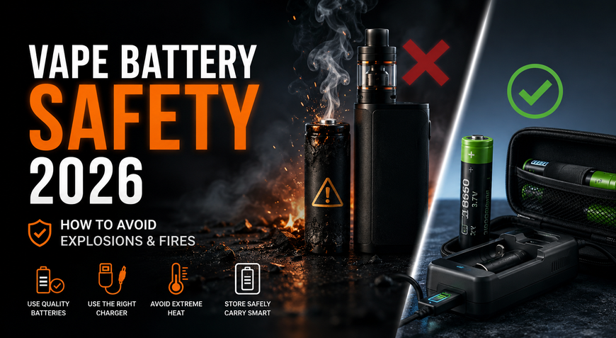 Vape Battery Safety 2026: How to Avoid Explosions & Fires