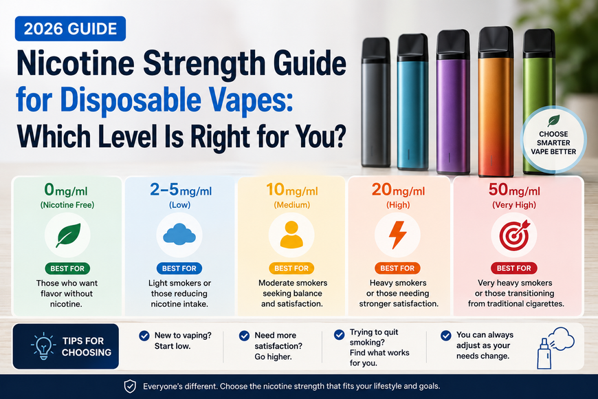 Nicotine Strength Guide for Disposable Vapes: Which Level Is Right for You? (2026)