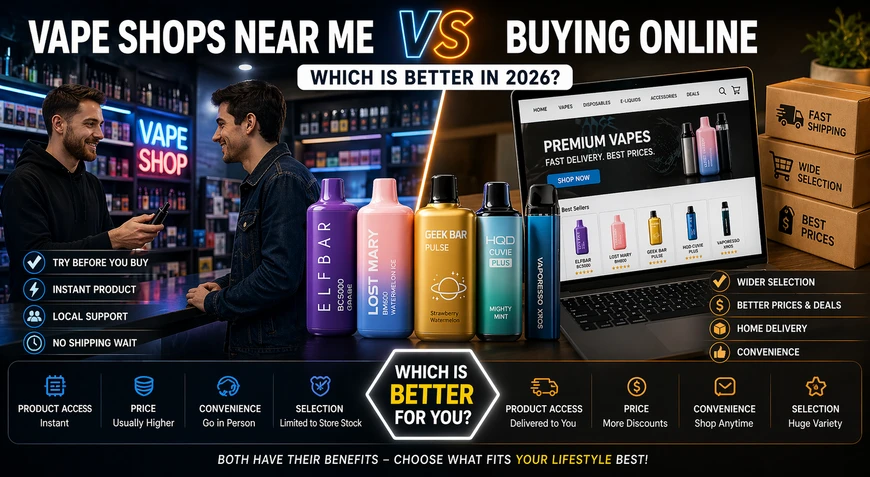Vape Shops Near Me vs Buying Online (Which is Better in 2026?)