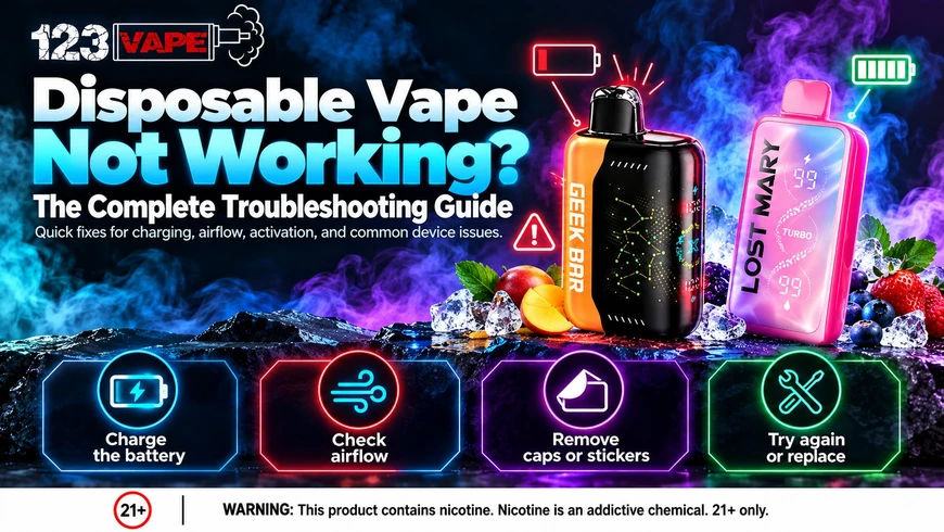 Disposable Vape Not Working? The Complete Troubleshooting Guide