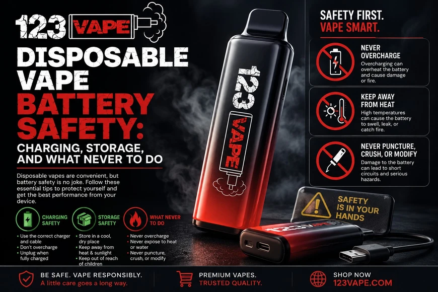 Disposable Vape Battery Safety: Charging, Storage, and What Never to Do