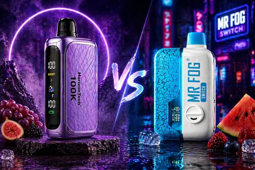 HorizonTech 100K vs Mr Fog Switch Disposable Vape