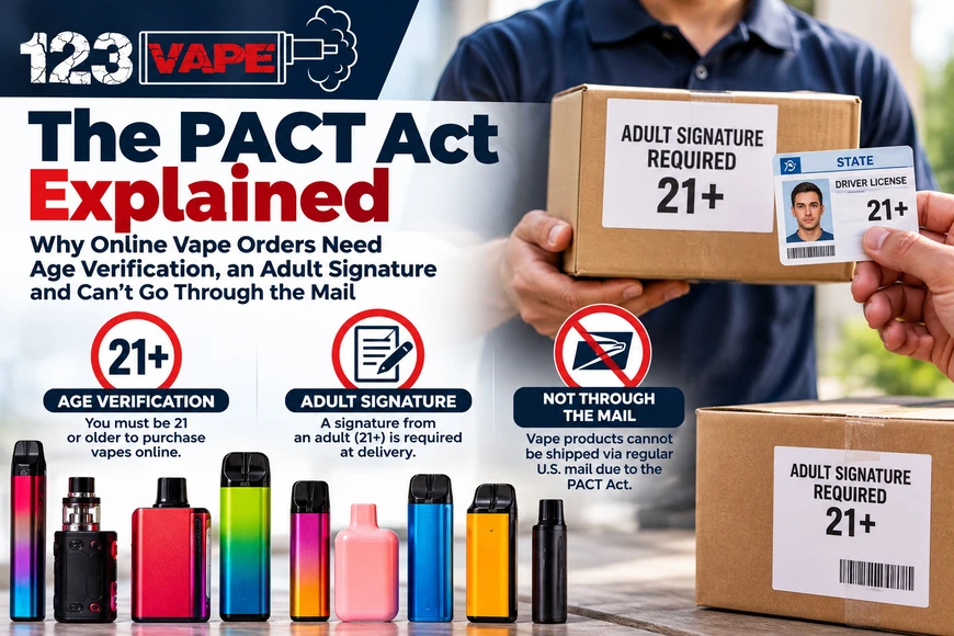 The PACT Act Explained: Why Online Vape Orders Need Age Verification, an Adult Signature and Can’t Go Through the Mail