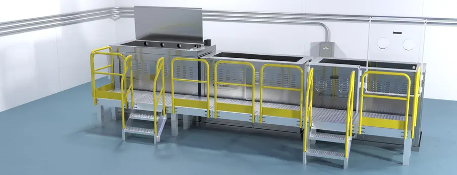 Custom industrial ultrasonic cleaning system