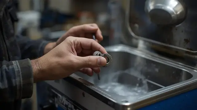 Metal worker using ultrasonic cleaning machine
