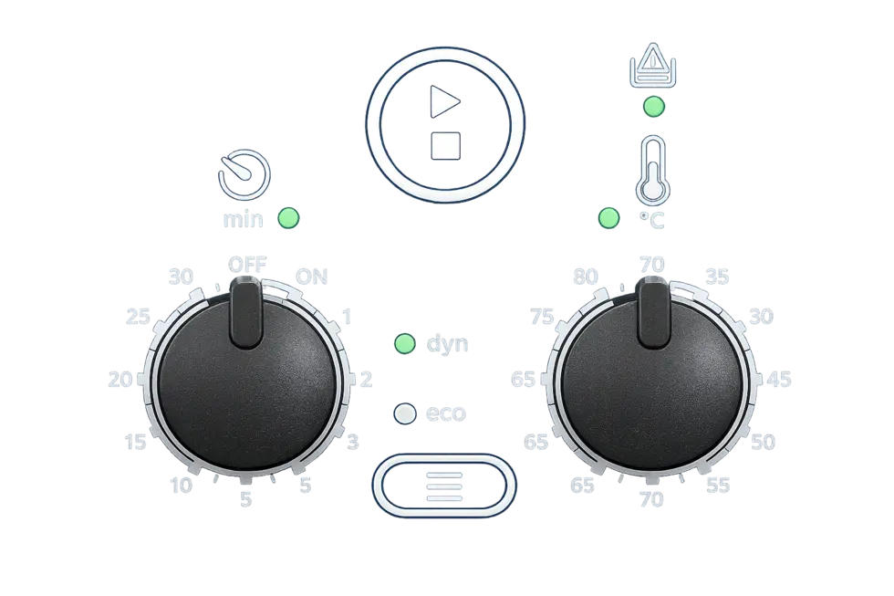 Elmasonic Xtra control panel