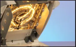 Moisture analyzer heater