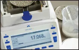 Moisture analyzer user interface