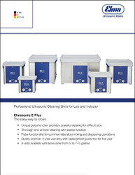 Elmasonic E Plus Line of Elma Ultrasonic Cleaners Available