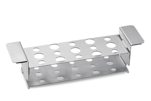 Test tube holder for 16 and 25 mm tubes, compatible with Elmasonic 150, 180, and 300.