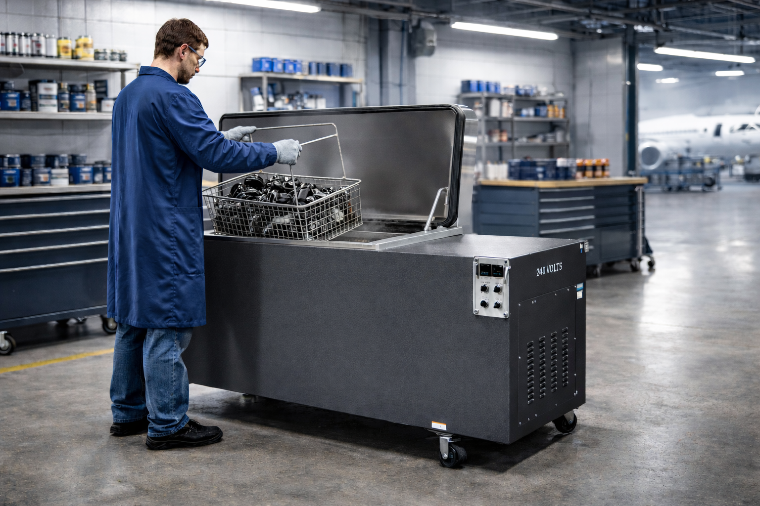 Industrial ultrasonic cleaning system