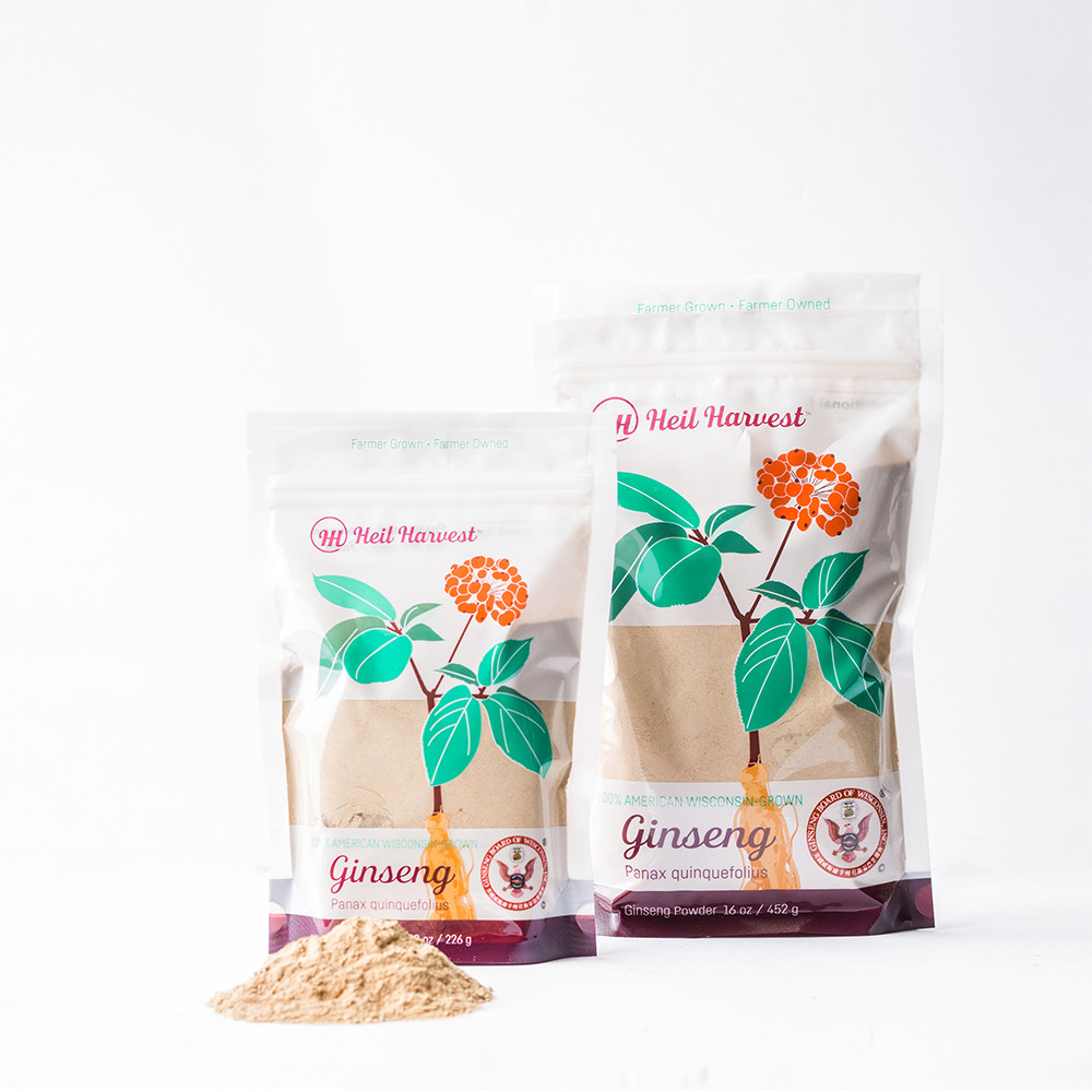 Wisconsin Ginseng Powder Heil Harvest American Wisconsin Grown Ginseng