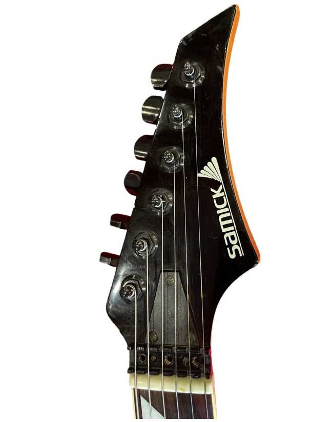 Samick KJ560 Flouro Yellow Korean Made w Floyd Rose - Guitar Village