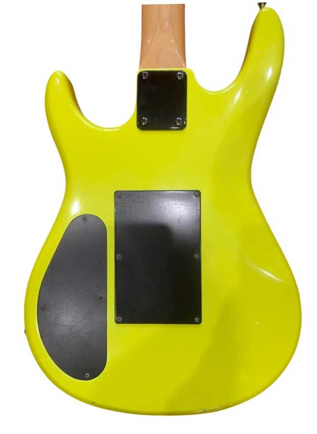Samick KJ560 Flouro Yellow Korean Made w Floyd Rose - Guitar Village