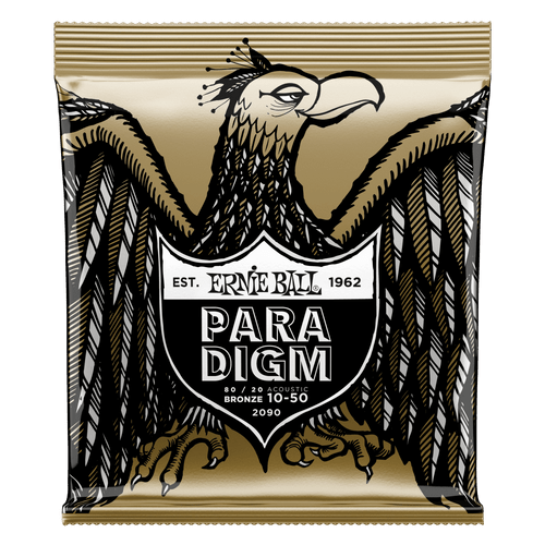 Ernie Ball Paradigm Extra Light 80/20 Bronze Acoustic Guitar Strings 10-50 Gauge