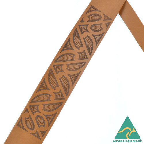 Tribal Laser Etched Leather Guitar Strap