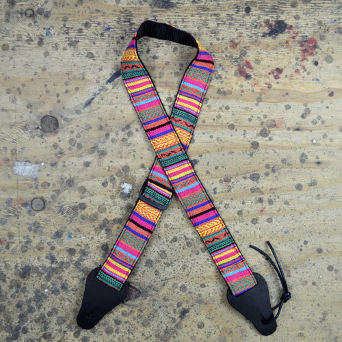 Yellow Rasta Rag Ukulele Strap