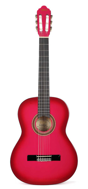 Valencia Full Size Nylon String Guitar Package Pink