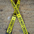 Do Not Cross Printed Webbing Guitar Strap