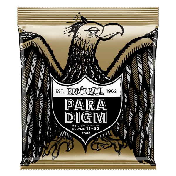 Ernie Ball Paradigm Light 80/20 Bronze Acoustic Guitar Strings 11-52 Gauge