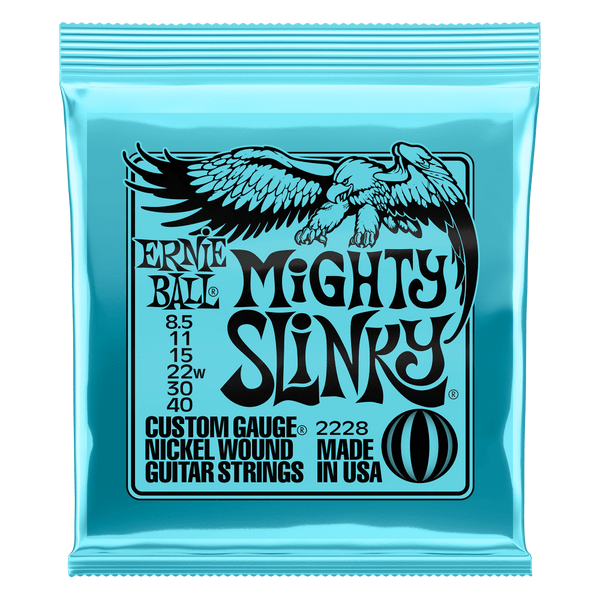 Ernie Ball Mighty Slinky Nickel Wound Electric Guitar Strings 8.5 - 40 Gauge