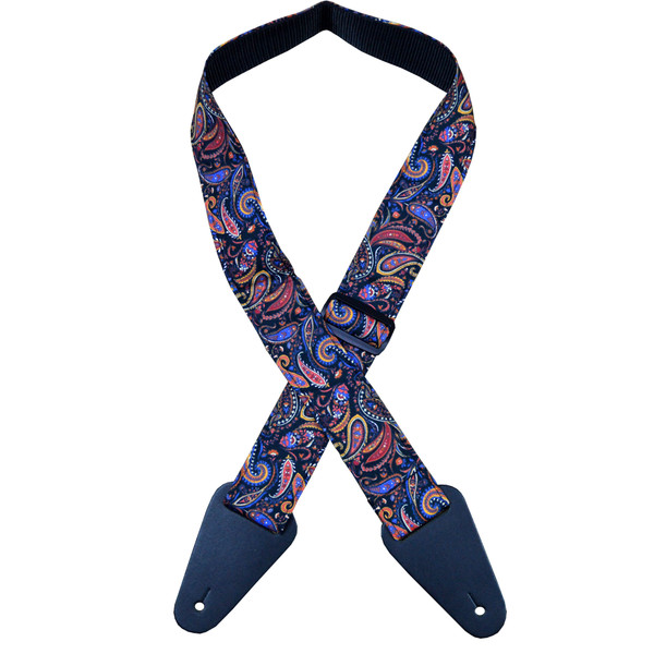 Multi-Coloured Paisley Rag Guitar Strap