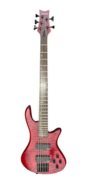 Schecter Stiletto Custom-5 Active 5-String Bass Vampyre Red full 