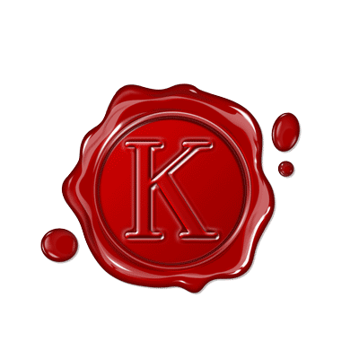 Single Letter Wax Seal Roman Style "K"