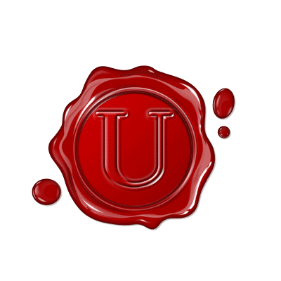 Single Letter Wax Seal Roman Style "U"