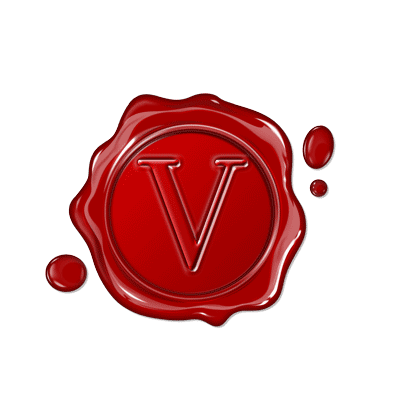 Single Letter Wax Seal Roman Style "V"
