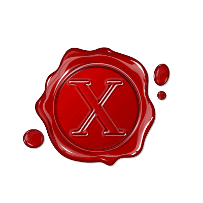 Single Letter Wax Seal Roman Style "X"