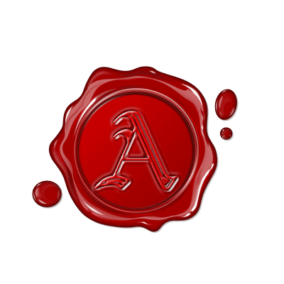 Single Letter Wax Seal Old English Style "A"