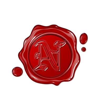 Single Letter Wax Seal Old English Style "N"