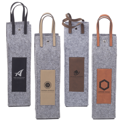 Saddle Collection Custom Engraved Wine Tote Flannel Style