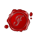Single Letter Wax Seal Script Style "F" Single Letter Wax Seal Script Style "F"