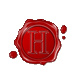 Single Letter Wax Seal Roman Style "H"